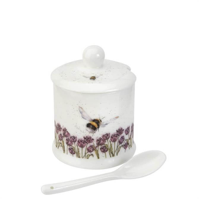 Royal Worcester Wrendale Bumble Bee Conserve Pot and Spoon
